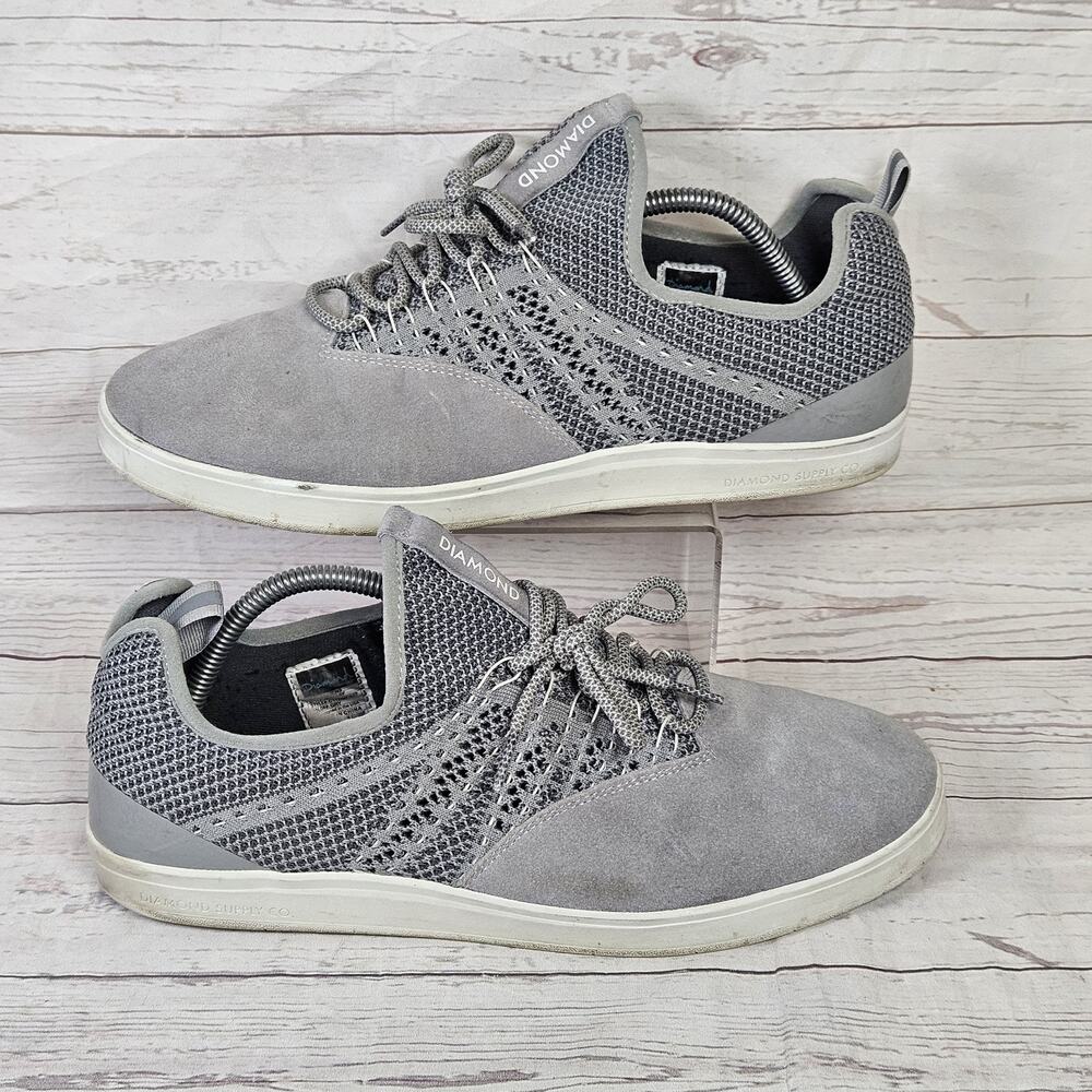 Diamond Supply Company All Day Brandon Biebel Gray Skate Shoe Size 11